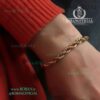 زوپینگ طرح طلا ظریف دو لاین دستبند